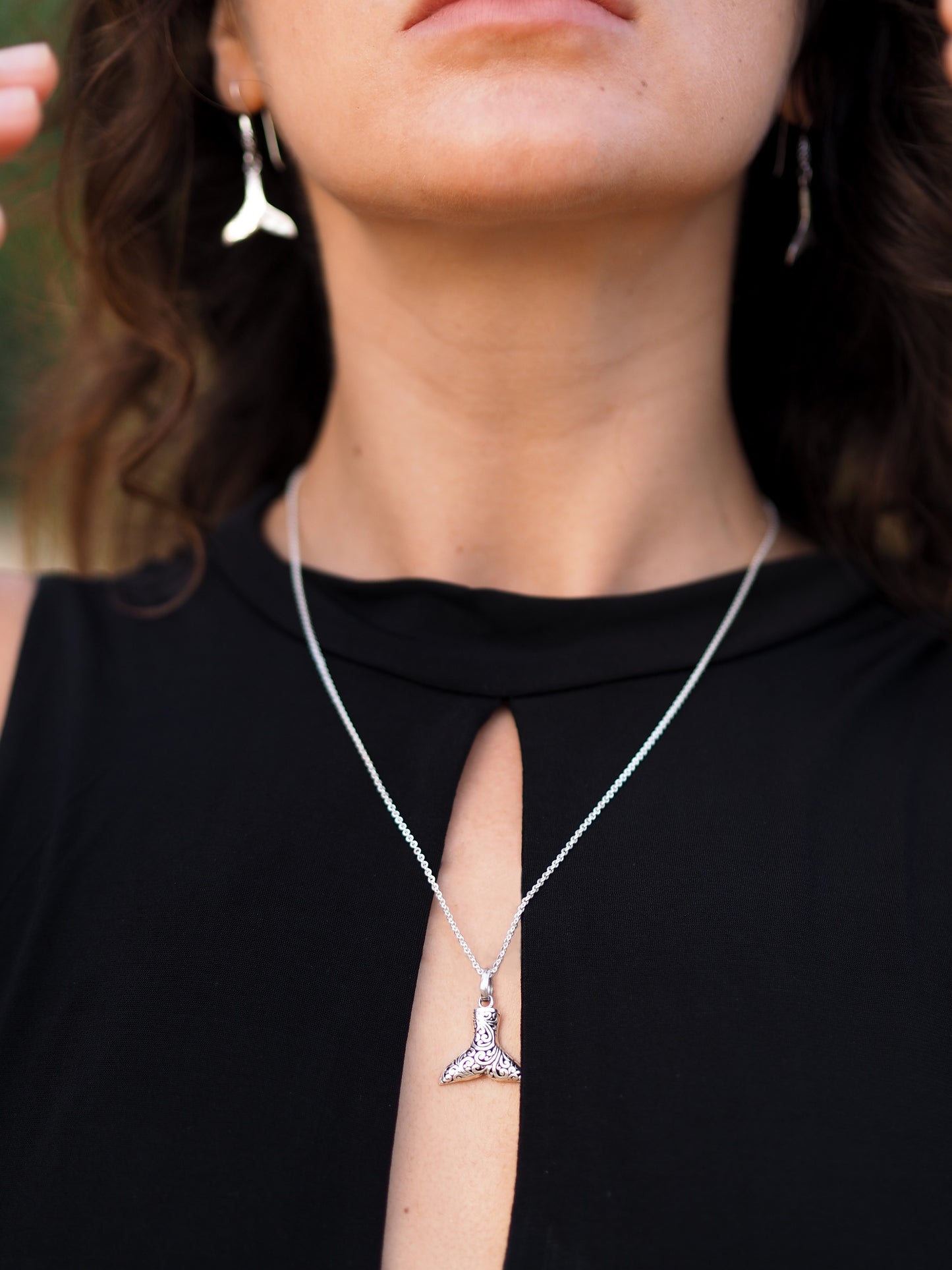 Whale Tail Elegance Pendant